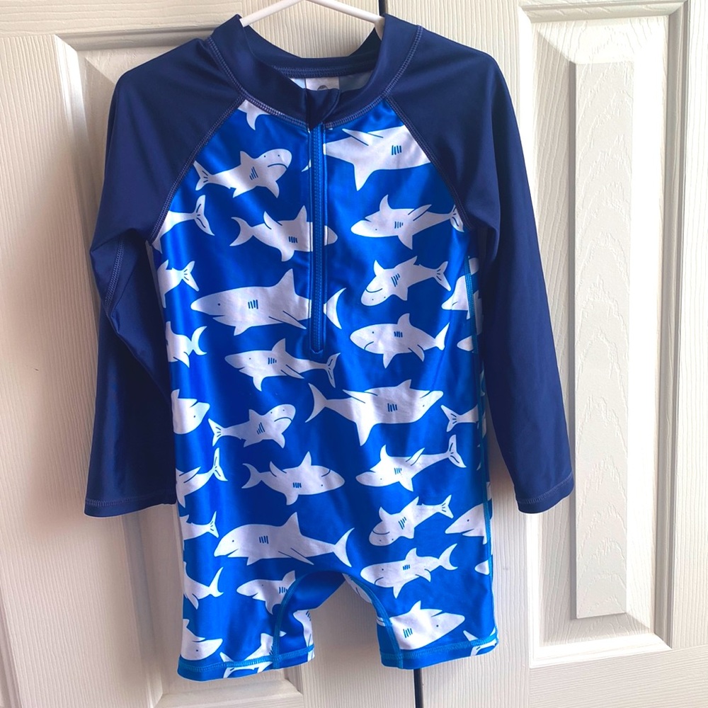 Boys 3T Long Sleeved Rashguard Style Swimsuit